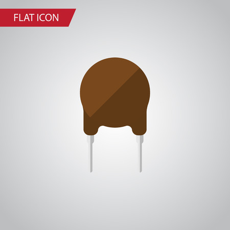 Isolated Fiildistor Flat Icon. Triode Vector Element Can Be Used For Triode, Fiildistor, Electronics Design Concept.のイラスト素材