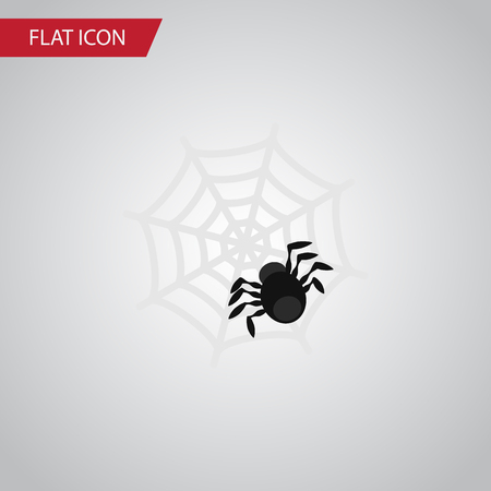 Isolated Spider Flat Icon. Spinner Vector Element Can Be Used For Spider, Arachnid, Cobweb Design Concept.のイラスト素材