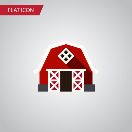 Isolated Barn Flat Icon. Farmhouse Vector Element Can Be Used For Farmhouse, Ranch, Barn Design Concept.のイラスト素材