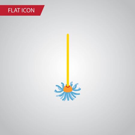 Isolated Besom Flat Icon. Broomstick Vector Element Can Be Used For Broomstick, Sweep, Besom Design Concept.のイラスト素材