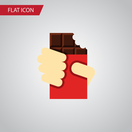 Isolated Chocolate Bar Flat Icon. Shaped Box Vector Element Can Be Used For Chocolate, Shaped, Box Design Concept.のイラスト素材