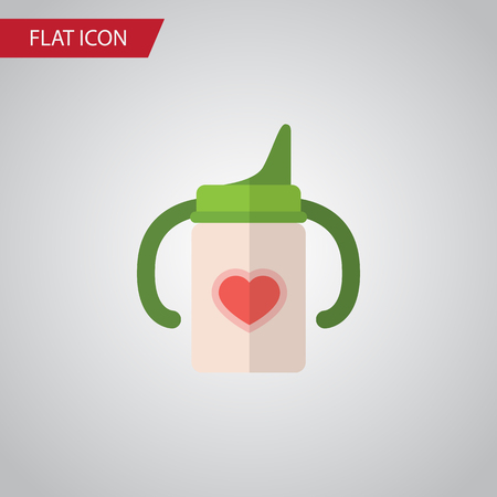 Isolated Infant Nutrition Flat Icon. Nursing Bottle Vector Element Can Be Used For Nursing, Baby, Bottle Design Concept.のイラスト素材