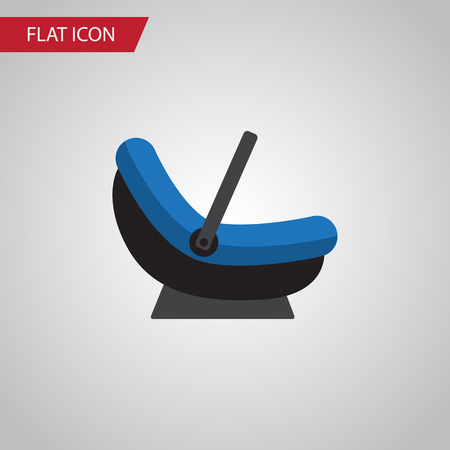 Isolated Cradle Flat Icon. Pram Vector Element Can Be Used For Baby, Cradle, Pram Design Concept.のイラスト素材
