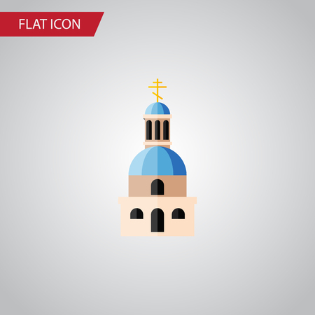 Isolated Building Flat Icon. Church Vector Element Can Be Used For Church, Building, Catholic Design Concept.のイラスト素材
