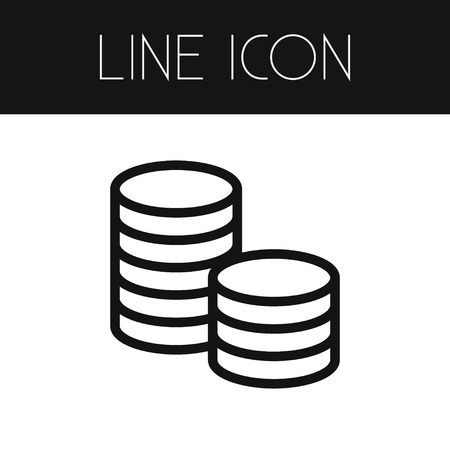Isolated Stack Outline.  Chip Vector Element Can Be Used For Chip, Stack, Casino Design Concept.のイラスト素材