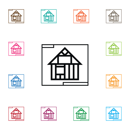 Isolated Template Icon. Construction Vector Element Can Be Used For Template, Blueprint, Construction Design Concept.のイラスト素材