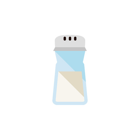 Isolated Spice Flat Icon. Salt Vector Element Can Be Used For Spice, Salt, Bottle Design Concept.のイラスト素材