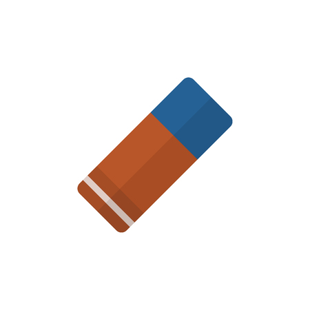 Isolated Eraser Flat Icon. Rubber Vector Element Can Be Used For Rubber, Eraser, Delete Design Concept.のイラスト素材