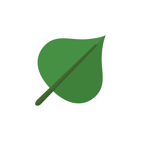 Isolated Foliage Flat Icon. Hickory Vector Element Can Be Used For Hickory, Foliage, Leaf Design Concept.のイラスト素材