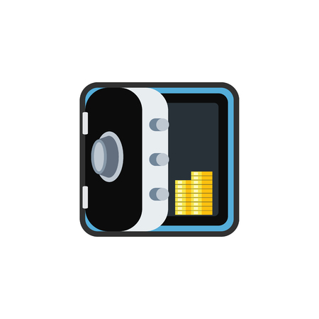 Isolated Coins Flat Icon. Banking Vector Element Can Be Used For Coins, Banking, Strongbox Design Concept.のイラスト素材