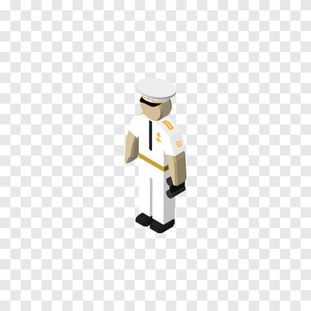 Isolated Sailor Isometric. Seaman Vector Element Can Be Used For Seaman, Sailor, Mariner Design Concept.のイラスト素材