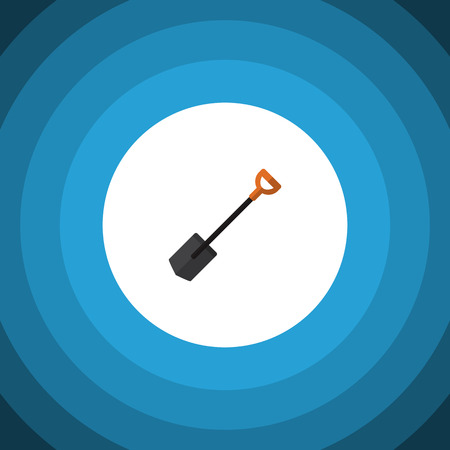 Isolated Shovel Flat Icon. Spade Vector Element Can Be Used For Shovel, Spade, Tool Design Concept.のイラスト素材