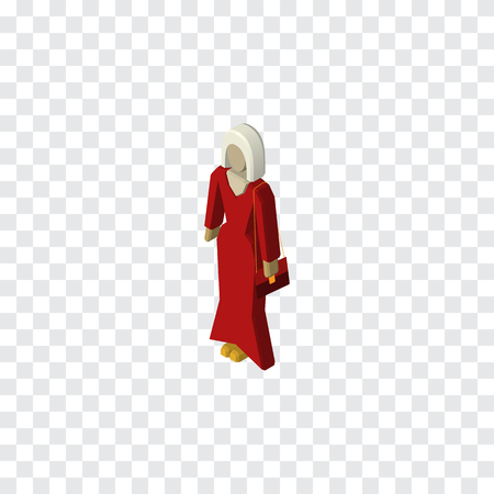 Isolated Woman Isometric. Female Vector Element Can Be Used For Female, Woman, Girl Design Concept.のイラスト素材