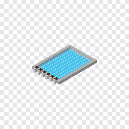 Isolated Swimming Pool Isometric. Basin Vector Element Can Be Used For Swimming, Pool, Basin Design Concept.のイラスト素材