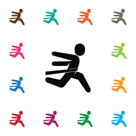 Isolated Running Icon. Winner Vector Element Can Be Used For Running, Winner, Sportsman Design Concept.のイラスト素材