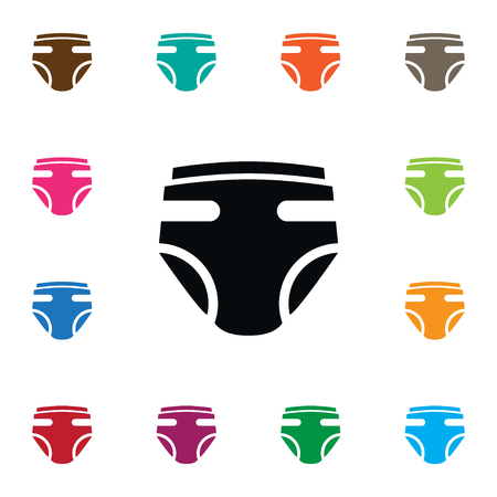 Isolated Nappy Icon. Child Underwear Vector Element Can Be Used For Nappy, Child, Underwear Design Concept.のイラスト素材