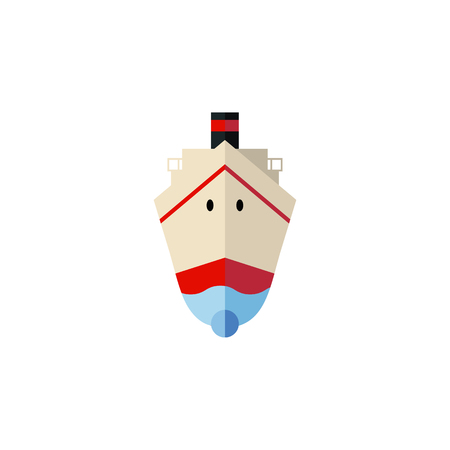 Isolated Shipping Flat Icon. Delivery Vector Element Can Be Used For Shipping, Ship, Vessel Design Concept.のイラスト素材