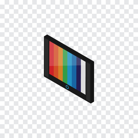 Isolated Wall Tv Isometric. Television Vector Element Can Be Used For Tv, Television, Device Design Concept.のイラスト素材
