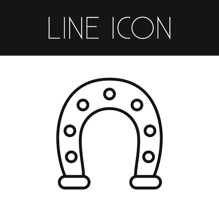 Isolated Horseshoe Outline. Metal Vector Element Can Be Used For Horseshoe, Metal, Shoe Design Concept.のイラスト素材