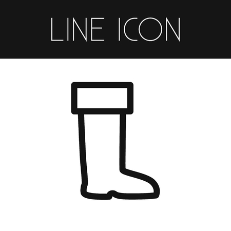 Galoshes Vector Element Can Be Used For Wellies, Galoshes, Boots Design Concept.  Isolated Wellies Outline.のイラスト素材