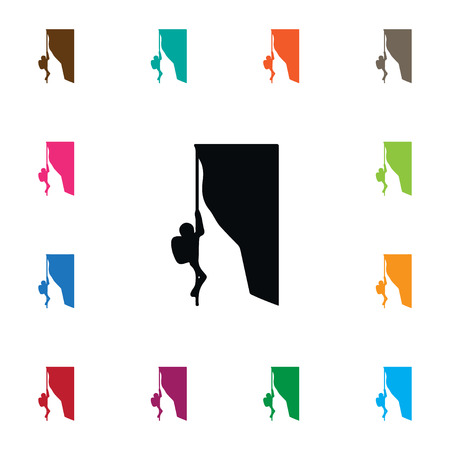 Cragsman Vector Element Can Be Used For Mountaineer, Cragsman, Piolet Design Concept.  Isolated Mountaineer Icon.のイラスト素材