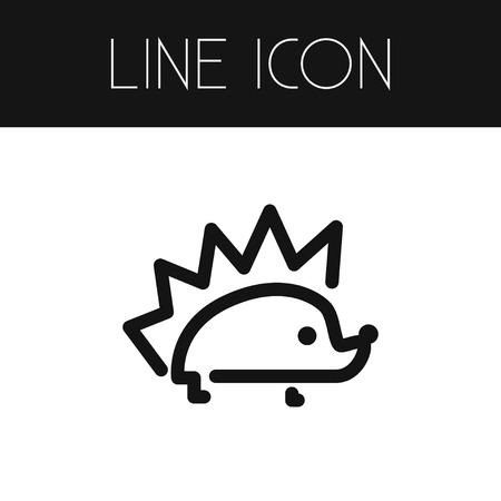 Porcupine Vector Element Can Be Used For Hedgehog, Porcupine, Prickly Design Concept.  Isolated Hedgehog Outline.のイラスト素材