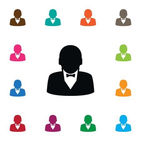 Human Vector Element Can Be Used For Human, Businessman, Manager Design Concept.  Isolated Businessman Icon.のイラスト素材