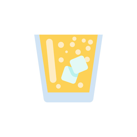 Isolated Juice Flat Icon. Lemonade Vector Element Can Be Used For Lemonade, Juice, Drink Design Concept.のイラスト素材