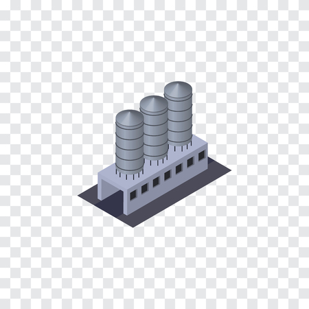 Isolated Tank Warehouse Isometric. Water Storage Vector Element Can Be Used For Tank, Storage, Warehouse Design Concept.のイラスト素材