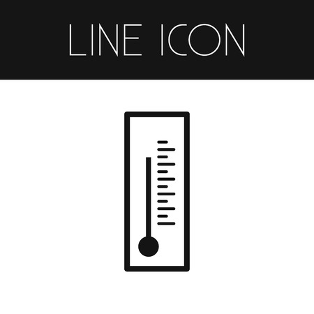 Thermometer   Vector Element Can Be Used For Thermometer, Mercury, Temperature Design Concept.  Isolated Temperature Outline.のイラスト素材