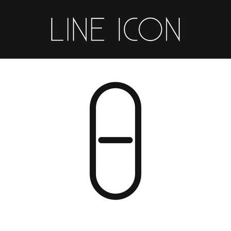 Isolated Medicament Outline. Cure Vector Element Can Be Used For Pill, Cure Design Concept.のイラスト素材