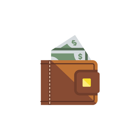 Isolated Cash Flat Icon. Finance Vector Element Can Be Used For Finance, Cash, Wallet Design Concept.のイラスト素材