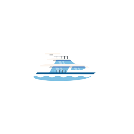 Isolated Ship Flat Icon. Boat Vector Element Can Be Used For Ship, Boat, Transport Design Concept.のイラスト素材
