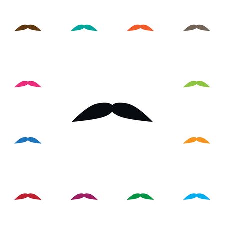 Isolated goatee mustache icon.のイラスト素材