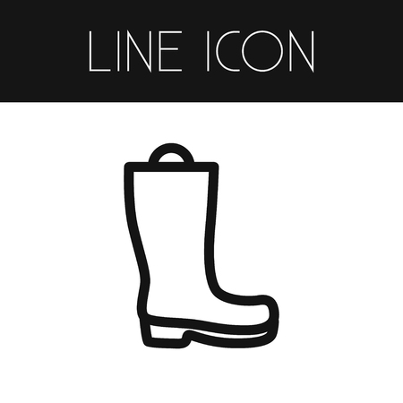 Isolated Galoshes Outline. Wellies Vector Element Can Be Used For Wellies, Galoshes, Boots Design Concept.のイラスト素材