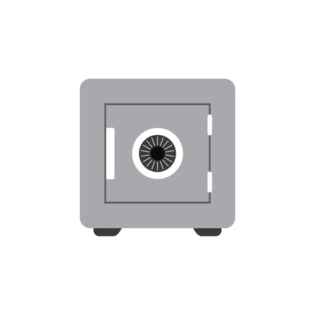 Locked Vector Element Can Be Used For Saving, Strongbox, Locked Design Concept.  Isolated Saving Flat Icon.のイラスト素材