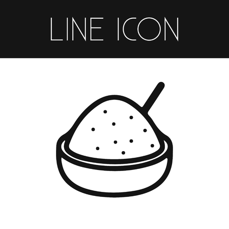 Isolated Porridge Outline. Cereal Vector Element Can Be Used For Porridge, Cereal, Eating Design Concept.のイラスト素材