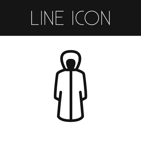 Isolated Raincoat Outline. Protection Jacket Vector Element Can Be Used For Raincoat, Protection, Jacket Design Concept.のイラスト素材