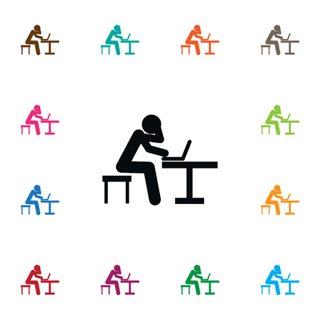 Isolated Programming Icon. Student Vector Element Can Be Used For Programming, Student, Thinking Design Concept.のイラスト素材