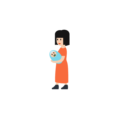 Baby Vector Element Can Be Used For Mam, Baby, Mother Design Concept.  Isolated Mam Flat Icon.のイラスト素材
