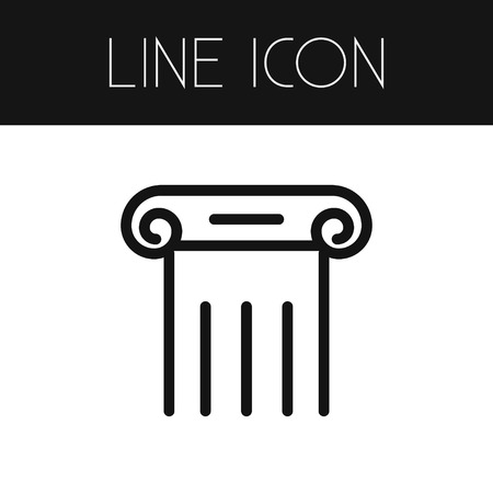 Column Vector Element Can Be Used For Column, Pillar, Marble Design Concept.  Isolated Pillar Outline.のイラスト素材