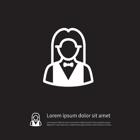 Croupier Vector Element Can Be Used For Croupier, Girl, Banker Design Concept.  Isolated Girl Icon.のイラスト素材