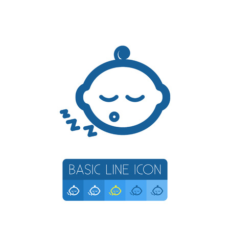 Kid Vector Element Can Be Used For Kid, Newborn, Baby Design Concept.  Isolated Newborn Baby Outline.のイラスト素材
