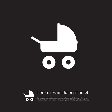 Transportation Vector Element Can Be Used For Baby, Stroller, Transportation Design Concept.  Isolated Stroller Icon.のイラスト素材
