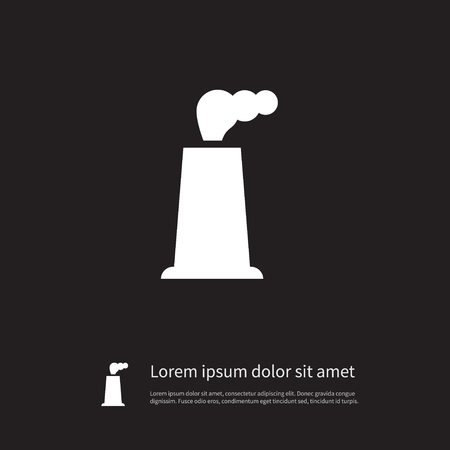 Isolated Factory Icon. Building Vector Element Can Be Used For Factory, Industry, Fabric Design Concept.のイラスト素材