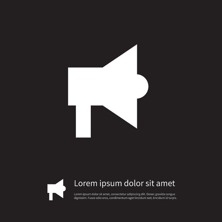 Amplifier Vector Element Can Be Used For Loudspeaker, Announcement, Amplifier Design Concept.  Isolated Announcement Icon.のイラスト素材