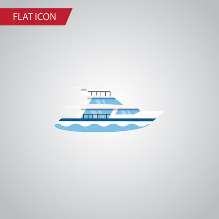 Isolated Ship Flat Icon. Boat Vector Element Can Be Used For Ship, Boat, Transport Design Concept.のイラスト素材