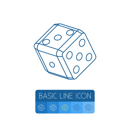 Isolated Cube Outline. Number Vector Element Can Be Used For Cube, Number, Square Design Concept.のイラスト素材