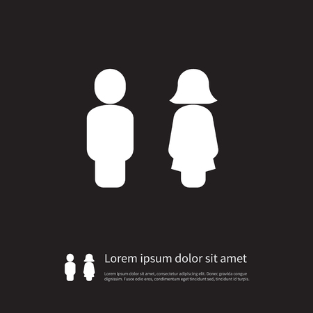 Isolated Lady Icon. Mister Vector Element Can Be Used For Boy, Girl, Gender Design Concept.のイラスト素材