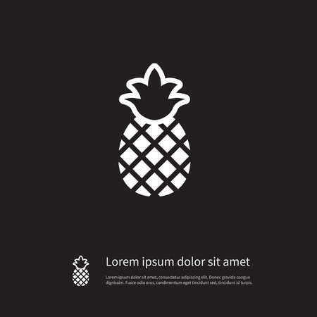 Isolated Ananas Icon. Pineapple   Vector Element Can Be Used For Ananas, Pineapple, Tropical Design Concept.のイラスト素材